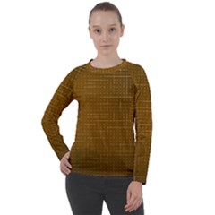 Anstract Gold Golden Grid Background Pattern Wallpaper Women s Long Sleeve Raglan T-shirt