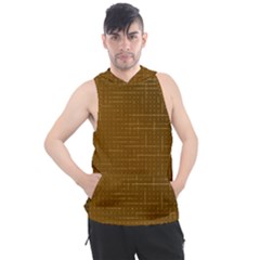 Anstract Gold Golden Grid Background Pattern Wallpaper Men s Sleeveless Hoodie