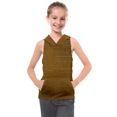 Anstract Gold Golden Grid Background Pattern Wallpaper Kids  Sleeveless Hoodie by Maspions