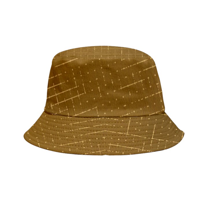 Anstract Gold Golden Grid Background Pattern Wallpaper Bucket Hat