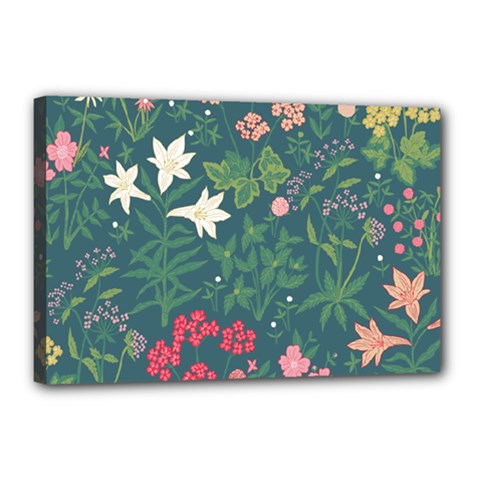 Spring Small Flowers Canvas 18  X 12  (stretched)