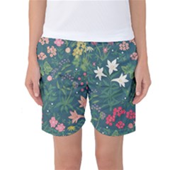 Spring Small Flowers Women s Basketball Shorts by AlexandrouPrints