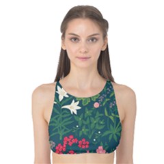 Spring Small Flowers Tank Bikini Top by AlexandrouPrints