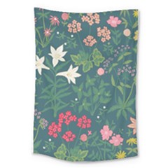 Spring Small Flowers Large Tapestry by AlexandrouPrints