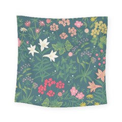 Spring Small Flowers Square Tapestry (small)