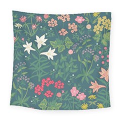 Spring Small Flowers Square Tapestry (large) by AlexandrouPrints