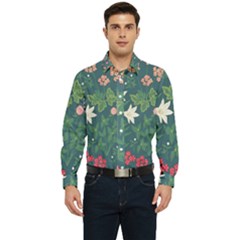 Spring Small Flowers Men s Long Sleeve  Shirt by AlexandrouPrints