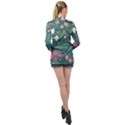 Spring small flowers Long Sleeve Satin Shirt View2