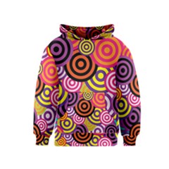 Abstract Circles Background Retro Kids  Pullover Hoodie