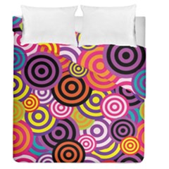 Abstract Circles Background Retro Duvet Cover Double Side (queen Size)