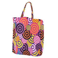 Abstract Circles Background Retro Giant Grocery Tote by Ravend