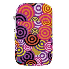 Abstract Circles Background Retro Waist Pouch (large) by Ravend