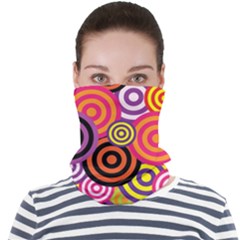 Abstract Circles Background Retro Face Seamless Bandana (adult) by Ravend