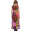 Abstract Circles Background Retro Kids  Satin Sleeveless Maxi Dress View4