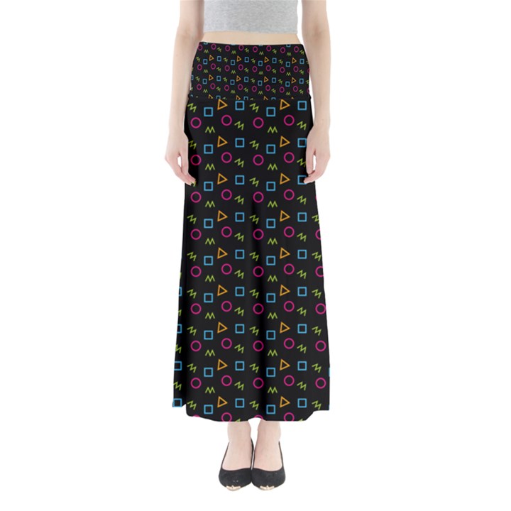 Background Ornamental Pattern Full Length Maxi Skirt