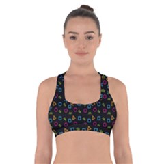 Background Ornamental Pattern Cross Back Sports Bra