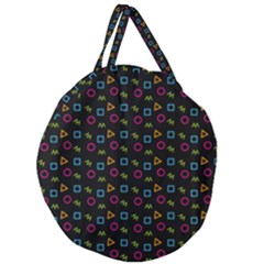 Background Ornamental Pattern Giant Round Zipper Tote