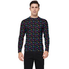 Background Ornamental Pattern Men s Long Sleeve Rash Guard