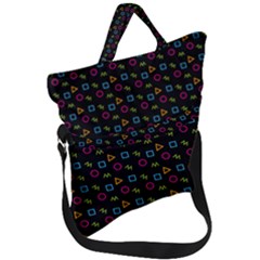 Background Ornamental Pattern Fold Over Handle Tote Bag