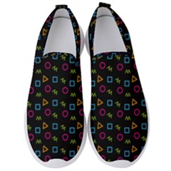 Background Ornamental Pattern Men s Slip On Sneakers