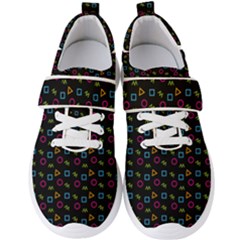 Background Ornamental Pattern Men s Velcro Strap Shoes