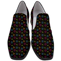 Background Ornamental Pattern Women Slip On Heel Loafers