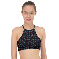 Background Ornamental Pattern Halter Bikini Top