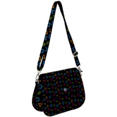 Background Ornamental Pattern Saddle Handbag