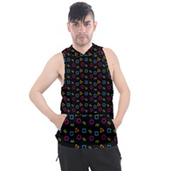 Background Ornamental Pattern Men s Sleeveless Hoodie