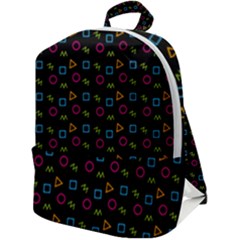 Background Ornamental Pattern Zip Up Backpack