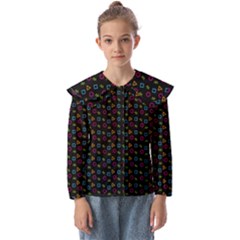 Background Ornamental Pattern Kids  Peter Pan Collar Blouse