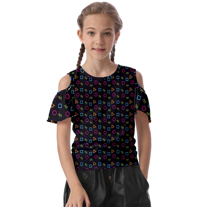 Background Ornamental Pattern Kids  Butterfly Cutout T-Shirt