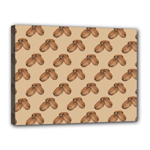 Coffee Beans Pattern Texture Canvas 16  X 12  (stretched) by Maspions