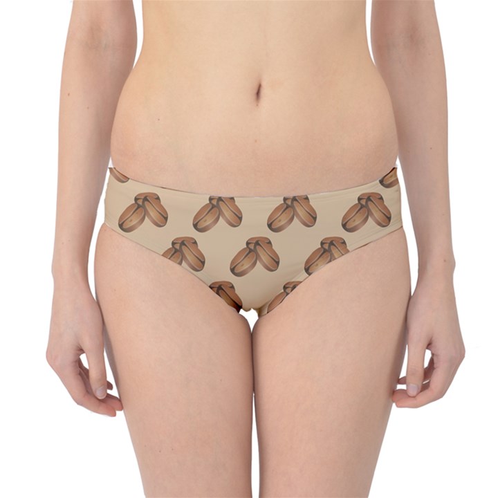 Coffee Beans Pattern Texture Hipster Bikini Bottoms