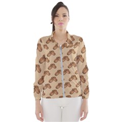 Coffee Beans Pattern Texture Women s Windbreaker