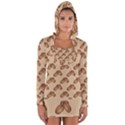 Coffee Beans Pattern Texture Long Sleeve Hooded T-shirt View1