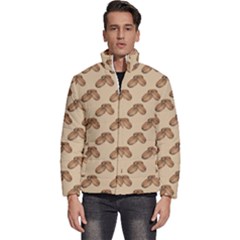 Coffee Beans Pattern Texture Men s Puffer Bubble Jacket Coat