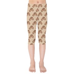 Coffee Beans Pattern Texture Kids  Capri Leggings 