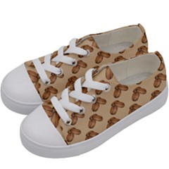 Coffee Beans Pattern Texture Kids  Low Top Canvas Sneakers