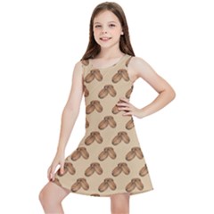 Coffee Beans Pattern Texture Kids  Lightweight Sleeveless Dress