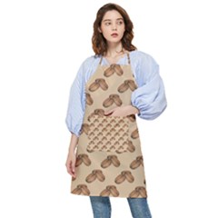 Coffee Beans Pattern Texture Pocket Apron by Maspions