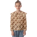 Coffee Beans Pattern Texture Kids  Peter Pan Collar Blouse View1