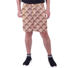 Coffee Beans Pattern Texture Men s Pocket Shorts