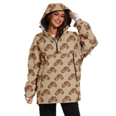 Coffee Beans Pattern Texture Women s Ski And Snowboard Waterproof Breathable Jacket