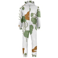 Nasturtium Flower Plant Leaves Hooded Jumpsuit (men)