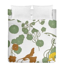 Nasturtium Flower Plant Leaves Duvet Cover Double Side (full/ Double Size)