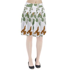 Nasturtium Flower Plant Leaves Pleated Skirt