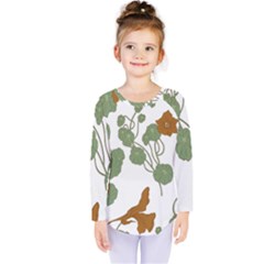 Nasturtium Flower Plant Leaves Kids  Long Sleeve T-shirt