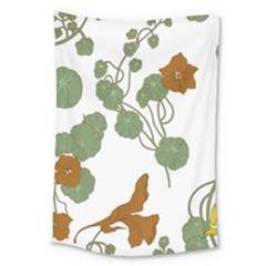 Nasturtium Flower Plant Leaves Large Tapestry