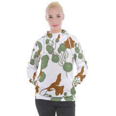 Nasturtium Flower Plant Leaves Women s Hooded Pullover